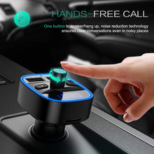 Carica l&#39;immagine nel visualizzatore di Gallery, ORIA Trasmettitore Bluetooth per Auto, A 4.2, Black + Blue