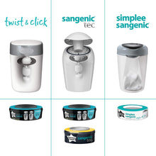 Carica l&#39;immagine nel visualizzatore di Gallery, Tommee Tippee - Ricariche Sangenic TEC per Sistema Avanzato di Smaltimento Pannolini Twist and Click, Adatto a contenitori Sangenic TEC e Twist and Click 12 pezzi