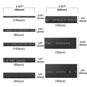 LIBERRRWAY 532 pezzi Guaine Termorestringenti Tubo 532pcs nero, 2:1Nero1 - Ilgrandebazar