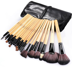 Pennelli Make Up,Cadrim 24 pezzi Set di pennelli professionali per Madera - Ilgrandebazar