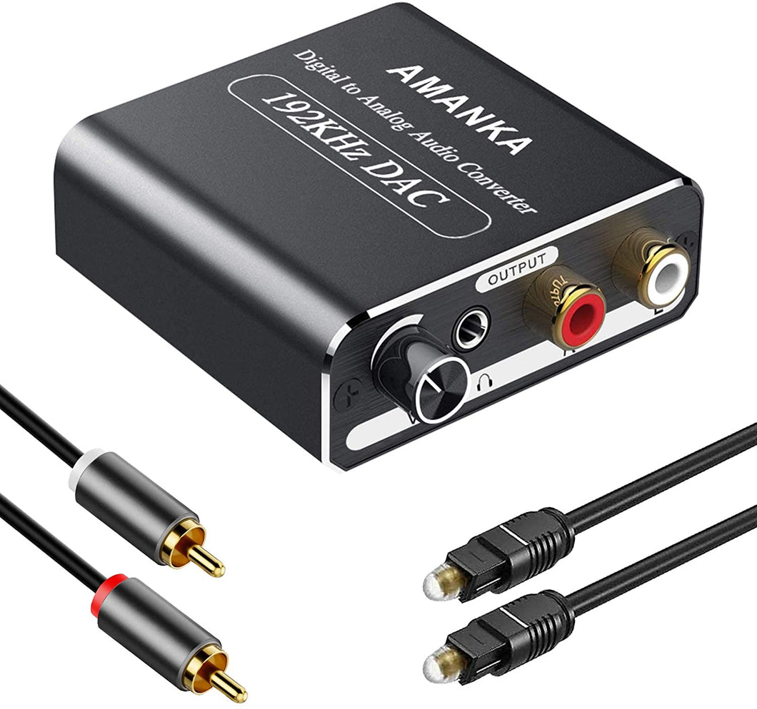 Techole  AMANKA  Adattatore Ottico Jack, 192Khz Controllo Volume Convertitore Audio...