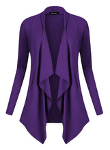 Carica l&#39;immagine nel visualizzatore di Gallery, Urban GoCo Donna Cardigan Drappeggiato Aperto Davanti a Maniche Lunghe e... - Ilgrandebazar