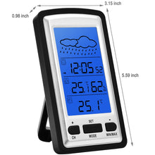 Carica l&#39;immagine nel visualizzatore di Gallery, HopCentury Wireless Digital Termometro Igrometro Stazione meteo Argento - Ilgrandebazar
