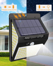 Carica l&#39;immagine nel visualizzatore di Gallery, Luci solari per esterni, 140 LED, Litogo, versione 2020, per esterni con sensore di movimento, 1200 mAh, impermeabili, 800 lm, 3 modalità, 270°, per esterni
