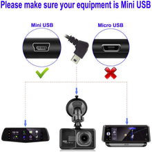 Carica l'immagine nel visualizzatore di Gallery, Dash Cam Kit 12V a 5V, DC 12V–24V auto Cavo di Ricarica Kit per Guida Record Camera, Navigatore GPS, Radar Detector(Mini USB)