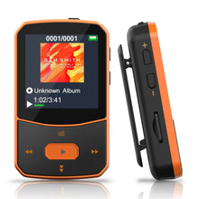 Carica l'immagine nel visualizzatore di Gallery, Lettore MP3 Bluetooth 5.0 – MP3 Bluetooth Running, suono di fascia alta, radio FM, registrazione vocale, e-book, pedometro, schermo a colori da 1,5 pollici, supporto fino a 128 GB di schede