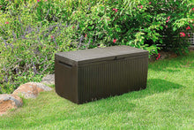 Carica l&#39;immagine nel visualizzatore di Gallery, Keter Baule Springwood Marrone 305 Lt In Resina Cm 123x53.5x57 cm, - Ilgrandebazar