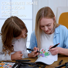 Carica l&#39;immagine nel visualizzatore di Gallery, 20 Pennarelli per tessuti e stoffe, resistenti al lavaggio (a freddo) e a doppia punta - Colori atossici per tessuti - Punte fini e cesellate per effetti multipli
