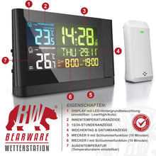 Carica l'immagine nel visualizzatore di Gallery, CSL - Stazione meteorologica Wireless con Display a Colori e LED, TYP 2 - Ilgrandebazar