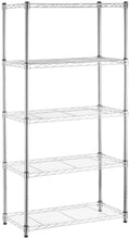 Carica l&#39;immagine nel visualizzatore di Gallery, AmazonBasics - Scaffalatura a 5 ripiani, su rotelle, Cromo - Ilgrandebazar
