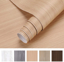 Carica l'immagine nel visualizzatore di Gallery, KINLO 0.61M*5M(1 Rotolo) Adesiva per Mobili Finto Legno Grano Beige PVC Impermeabile Antibatterico e Anti-umidità Wall Sticker autoadesive rinnovato mobili/Parete/Vetro/Marmo ECC. (Legno Beige D)