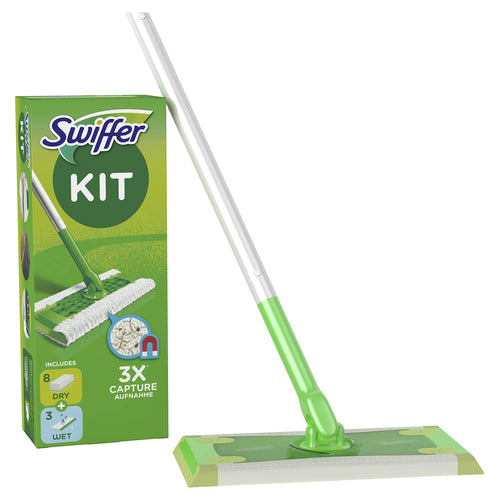 Swiffer Starter Kit Scopa Lavapavimenti per Pulizia di Pavimenti, in Legno... - Ilgrandebazar
