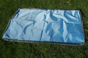 SAUERLAND Fodera per Cuscini da Esterni 120 x 80 cm, Blu (Senza Imbottitura)...