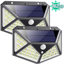 Carica l'immagine nel visualizzatore di Gallery, Luce Solare led Esterno【270°Angolo Illuminazione-2200mAh】QTshine 162LED Lampada Solare con Sensore di Movimento Luci Solari Esterno 3 Modalità Lampade Solari Impermeabile per Giardino-2 Pezzi