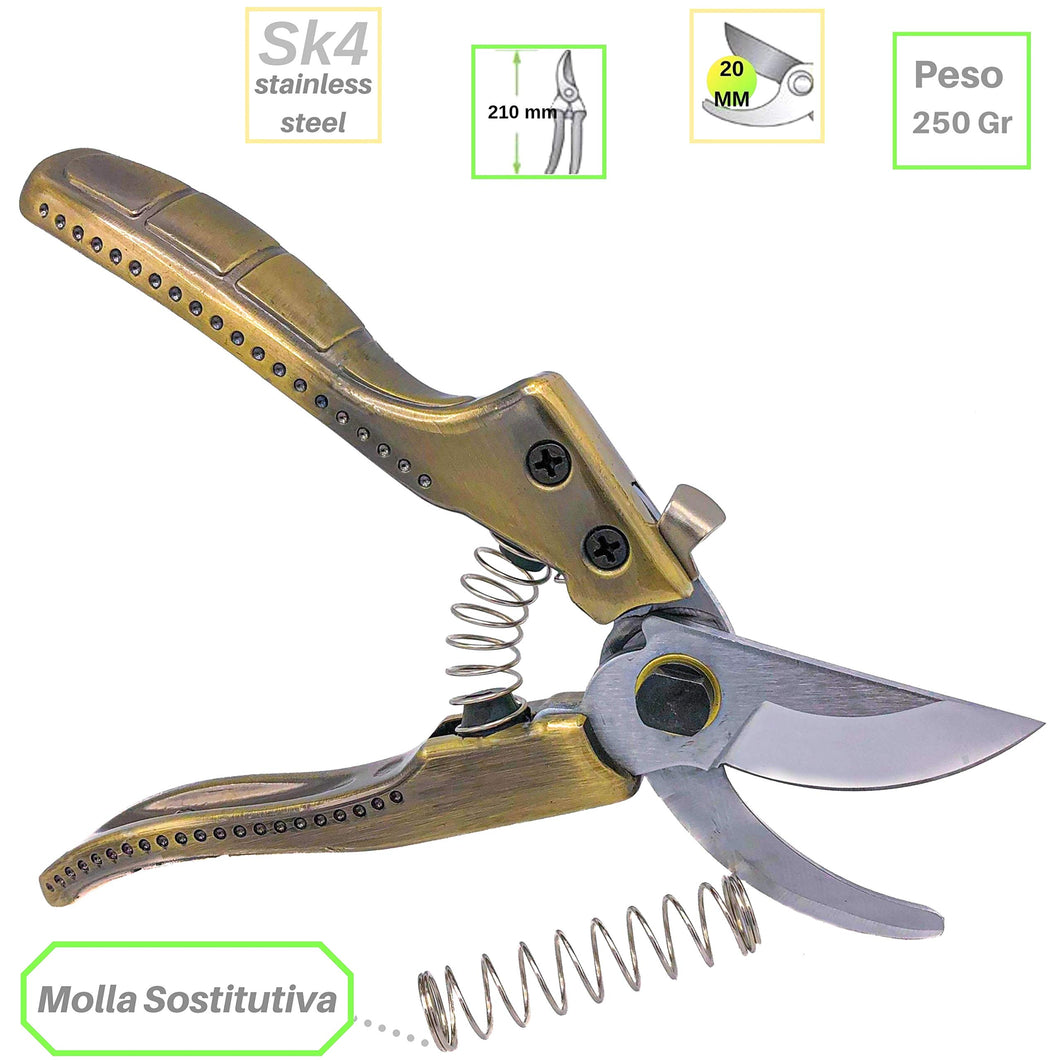 Kjenius Forbice Giardinaggio Professionali Cesoie Potatura UNIVERSALE, ORO - Ilgrandebazar