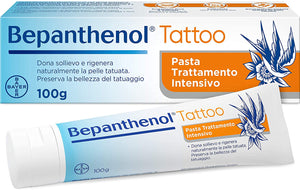 Bepanthenol Tattoo Crema per Tatuaggi con Pantenolo 5%, Senza Conservanti, Profumi e Coloranti, 100 g