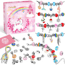 Carica l'immagine nel visualizzatore di Gallery, Lenski 3 Pièces Bracelet Fille - Unicorno Idee per Regali Originali Idee Regalo Ragazza per Ragazza Idee Regalo Natale Perline per Braccialetti Idee Regalo Donna Ragazze Regalo Bambina 6-12 Anni