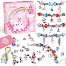 Carica l'immagine nel visualizzatore di Gallery, Lenski 3 Pièces Bracelet Fille - Unicorno Idee per Regali Originali Idee Regalo Ragazza per Ragazza Idee Regalo Natale Perline per Braccialetti Idee Regalo Donna Ragazze Regalo Bambina 6-12 Anni