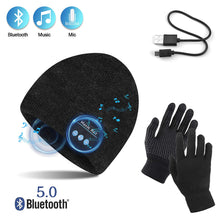 Carica l&#39;immagine nel visualizzatore di Gallery, TAGVO Bluetooth V5.0 Beanie con Guanti Touchscreen Set, addensata Inverno... - Ilgrandebazar