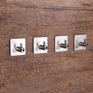 4 packs Gancio autoadesivo adesivo impermeabile in acciaio 4 packs, 4 Packs - Ilgrandebazar