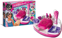 Carica l&#39;immagine nel visualizzatore di Gallery, Clementoni - 15174 - Crazy Chic - Nail Art Studio - atelier unghie con smalti - set per unghie bambina 6 anni, Rosa, bianco, viola Superstar Nail Art