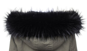 Chic Vibe sciarpa in pelliccia sintetica, con cappuccio e volpe...