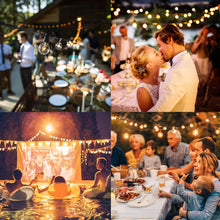 Carica l&#39;immagine nel visualizzatore di Gallery, Catena Luminosa Esterno,VIFLYKOO 36 FT Catena Luci Stringa con 30 lampadine 5 lampadine di Ricambio G40 Bianco Caldo Impermeabile Decorazione da Esterno e Interno per Festa,Giardino, Natale,Matrimonio