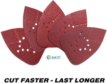 Carica l'immagine nel visualizzatore di Gallery, S SATC Mouse Carta Vetrata Mouse Levigatrice Pad 50 PC Mouse Dettaglio Levigatrice Carta Vetrata 60/80/120/150/220 Grana Palm Sander Carta Vetrata 12 Fori Mouse Levigatrice Carta Vetrata