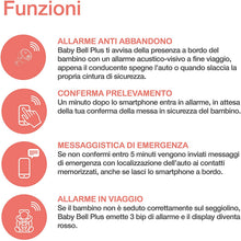 Carica l'immagine nel visualizzatore di Gallery, Dispositivo anti abbandono Steelmate Baby Bell Plus | universale 100% auto | espandibile | funziona anche senza smartphone nero 1 Unità (Confezione da 1)