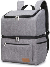 Carica l'immagine nel visualizzatore di Gallery, Lifewit Borsa Termica Zaino Termico Porta Pranzo Borsa Frigo Isoterma per Alimenti Mantenere Caldo o Freddo per Pic-nic/all'Aperto/Barbecue/Campeggio/Eventi Sportivi/Viaggio (18L grigio)