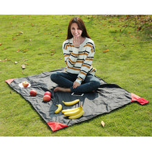 Carica l&#39;immagine nel visualizzatore di Gallery, BeiLan Coperta Mini Pocket picnic bene di (Nero &amp; Rosso) - Ilgrandebazar