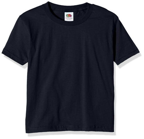 Fruit of the Loom Sofspun T-Shirt, Deep Navy, 12-13 Anni da Bambino, Unisex - Ilgrandebazar