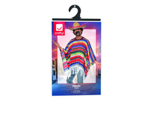 Carica l&#39;immagine nel visualizzatore di Gallery, Poncho messicano multicolore con frange costume adulto - Ilgrandebazar
