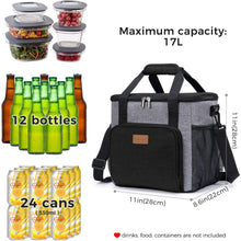 Carica l'immagine nel visualizzatore di Gallery, Lifewit 17L Borsa Termica Porta Pranzo Borsa della Spesa Borsa Frigo Isoterma per Alimenti Mantenere Caldo o Freddo per PIC-nic/All'aperto/Barbecue/Campeggio/Eventi Sportivi