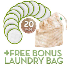 Carica l&#39;immagine nel visualizzatore di Gallery, Dischetti struccanti lavabili Greenzla (pacco da 20) con sacchetto per il... - Ilgrandebazar