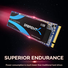 Carica l'immagine nel visualizzatore di Gallery, Sabrent SSD Interno 512GB Rocket NVMe PCIe M.2 2280 Drive a Stato Solido ad Alte Prestazioni (SB-ROCKET-512)