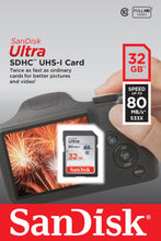 Carica l&#39;immagine nel visualizzatore di Gallery, SanDisk Ultra Scheda di Memoria SDHC Traditional, Velocità 32 GB, Argento