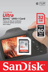 SanDisk Ultra Scheda di Memoria SDHC Traditional, Velocità 32 GB, Argento