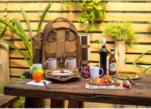 Carica l&#39;immagine nel visualizzatore di Gallery, Apollowalker, zaino da picnic, borsa termica con posate, coperta e altri accessori, per 4 persone