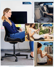 Carica l'immagine nel visualizzatore di Gallery, BALITTA Cuscino Ergonomico Sedia, Cuscino Sedia Ufficio, Cuscino Sedia Memory Foam per il Sollievo della lombalgia e Della Sciatica, Cuscino Coccige Ortopedico Cuscini Seduta per Auto