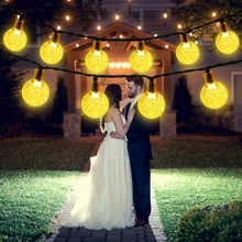 Carica l&#39;immagine nel visualizzatore di Gallery, Luce Stringa Solare,50 LED 8 Modalità Luci di Cristallo Decorative a Sfera Decorative in Cristallo per Giardino, Matrimonio, Prato, Cortile, Albero di Natale (Bianco Caldo)