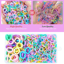 Carica l'immagine nel visualizzatore di Gallery, Hanyousheng Elastici Capelli, Elastici Capelli Bambina, Accessori Capelli Bambina, 650 Pezzi Elastici Colorati per Bambini, Adatto per Bambini, Ragazze