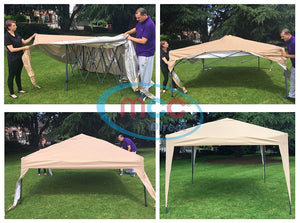 Mcc® Gazebo Impermeabile Premier 3x3M Pieghevole, Tendone a nero - Ilgrandebazar