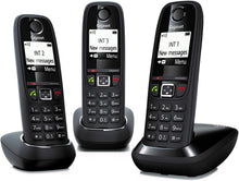 Carica l&#39;immagine nel visualizzatore di Gallery, Gigaset AS405 Trio Telefono Cordless DECT/GAP, nero 3 Telefoni,