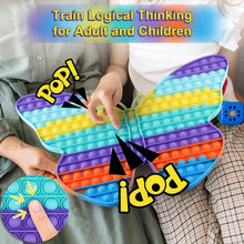 Carica l'immagine nel visualizzatore di Gallery, VOFOLEN Grande Push Bubble Sensory Fidget Giocattoli, Gigante Pop Push Gigantesco Antistress, Grande Farfalla Viola Arcobaleno Estrusione Bolla Giocattoli Sensoriali Educativi Estrusione per Bambini
