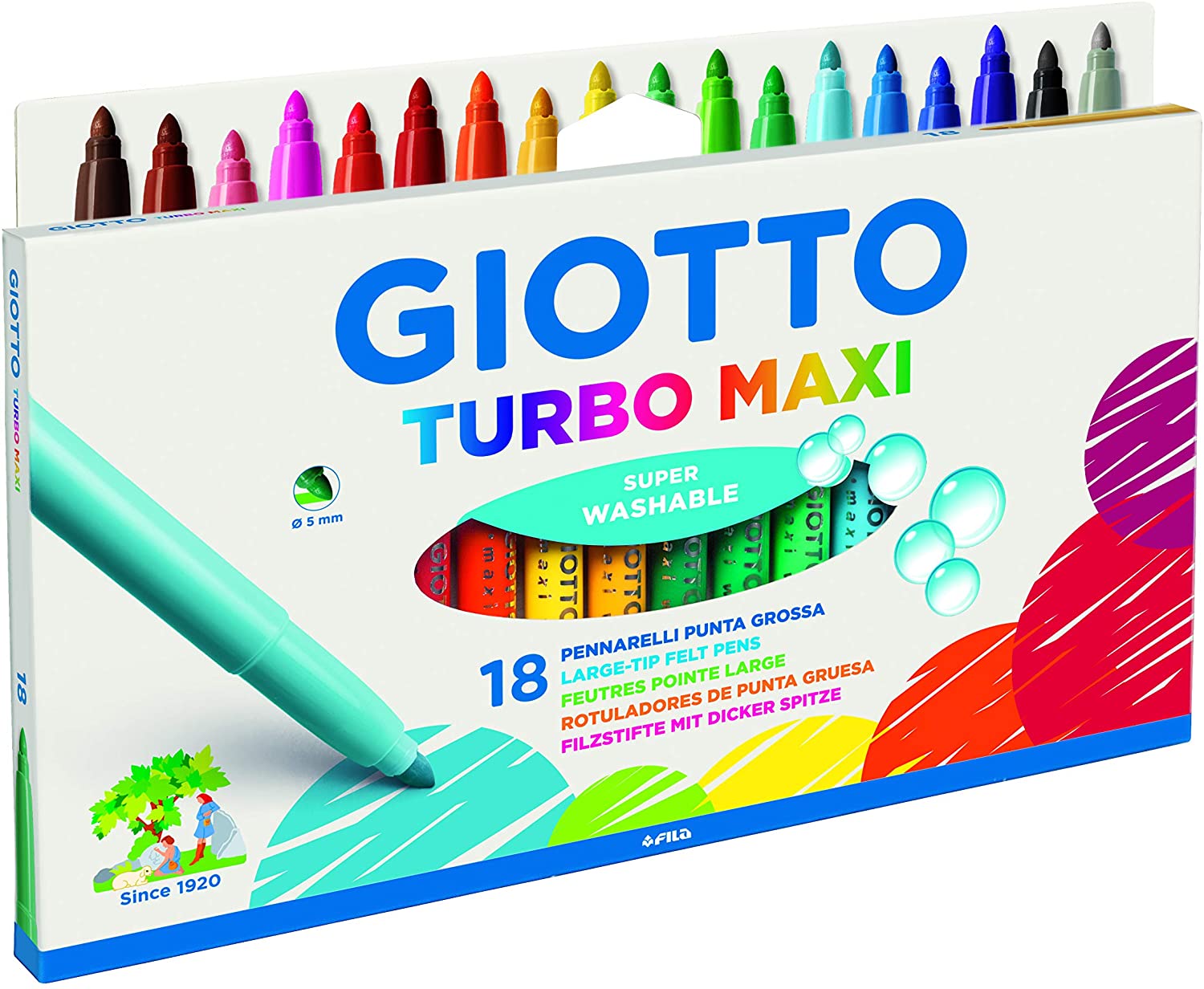 Giotto Astuccio Pennarelli Turbo Maxi 18 Pezzi –