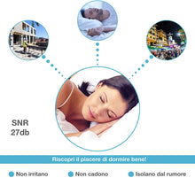 Carica l&#39;immagine nel visualizzatore di Gallery, (6 paia) Tappi Orecchie Per Dormire di 4a Generazione, Antirumore Forte, Piscina, Bambini, Insonorizzanti, Silicone, Adattabili, Universali, Sonno Leggero, Bloccano il Russare
