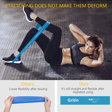 Carica l'immagine nel visualizzatore di Gallery, Gritin Elastici Fitness, [Set di 5] Banda Elastica Fasce Elastiche di Resistenza di Lattice Naturale con Istruzioni per l'esercizio in Italiano e Borsa per Il Trasporto per Crossfit, Yoga, Pilates