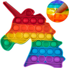 Carica l&#39;immagine nel visualizzatore di Gallery, Somiler Pop It Unicorno | Bubble Fidget Toy | Gioco Antistress Rilassante per Adulti e Bambini Fidget Toy Tascabili Multicolore (Rainbow Unicron) RainbowUnicron