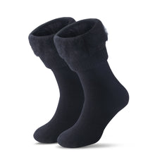 Carica l'immagine nel visualizzatore di Gallery, JARSEEN Calze di Lana Invernali Termiche Calzini Spessi Caldo Morbido Calzettoni Donna Uomo (Nuovo Nero, 36-42)